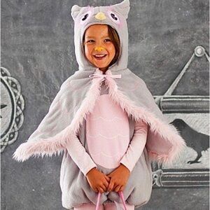 pottery barn kids gray owl costume size 4-6
